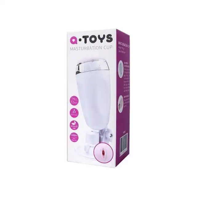 A-Toys - Coochy. Masturbator z wibracjami w formie waginy. Poręczna obudowa z przyssawką i regulacją kąta nachylenia