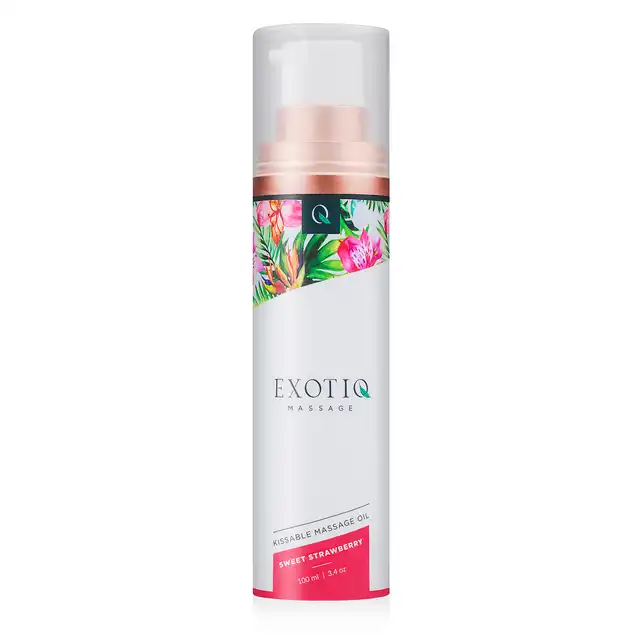 Exotiq - Massage Oil Sensual Sweet Strawberry. Zapachowy olejek do masażu ciała o zapachu słodkiej truskaweczki