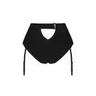 Obsessive - Editya Panties Straps M/L. Koronkowe czarne figi damskie z paseczkami do pończoch. Zmysłowy wzór koronki idealnie podkreśla naturalną kobiecość. Ponadczasowy styl z nutą elegancji
