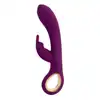 7Candy - Grip Hot Rabbit Purple. Wibrator do punktu G z króliczkiem do łechtaczki. Elegancki odcień fioletu z dodatkiem złota 