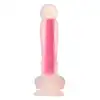 RADIANT SOFT SILICONE GLOW IN THE DARK DILDO LARGE PINK