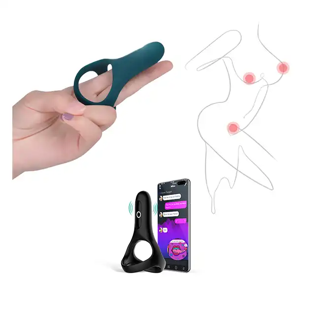 Magic Motion - Rise Smar Cockring. Wielofunkcyjny pierścień na penisa sterowany na aplikację. Nieograniczony zasięg 