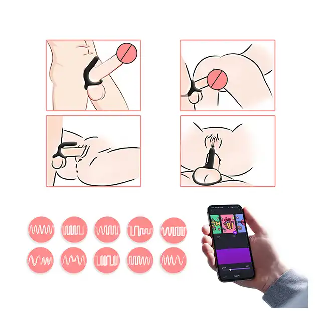 Magic Motion - Rise Smar Cockring. Interaktywny wielofunkcyjny pierścień na penisa do podwójnej penetracji. Sterowany na aplikację. 