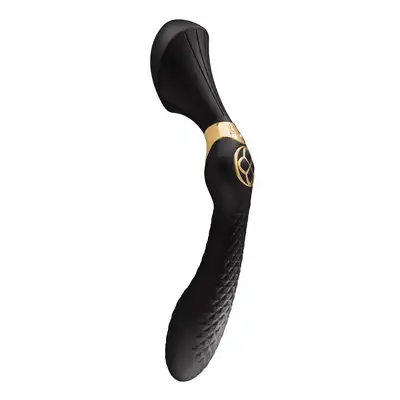 Shunga - ZOA - Intimate massager black - luksusowy, wielofunkcyjny wibrator o potężnym silniku wykonany z silikonu premium 