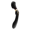 Shunga - ZOA - Intimate massager black - luksusowy, wielofunkcyjny wibrator o potężnym silniku wykonany z silikonu premium 