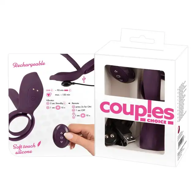 Couples Choice - RC Couples Vibrator 2. Niesamowity wibrator dla Par. Stymuluje łechtaczkę, punkt G, penisa oraz jądra. Nowe doznania podczas penetracji. 