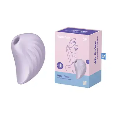 Satisfyer - Pearl Diver Violet. Stymulator łechtaczki w kształcie delikatnej muszelki. 11 trybów pulsacji i 12 wibracji 