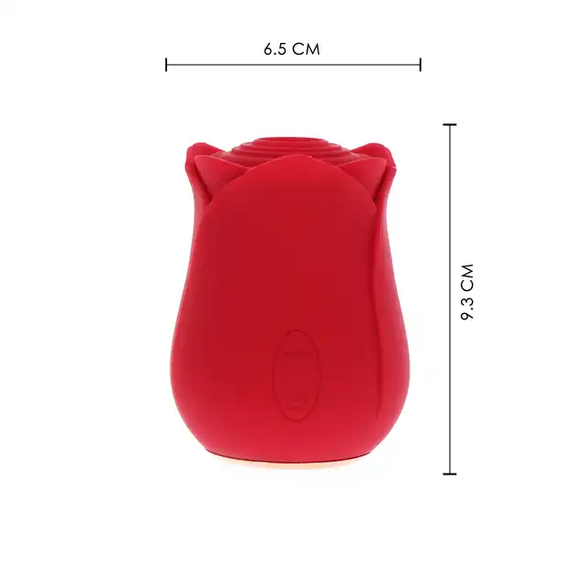ToyJoy - Ravishing Rose Pulse Stim Red - stymulator łechtaczki imitujący seks oralny. 10 trybów przyjemności 