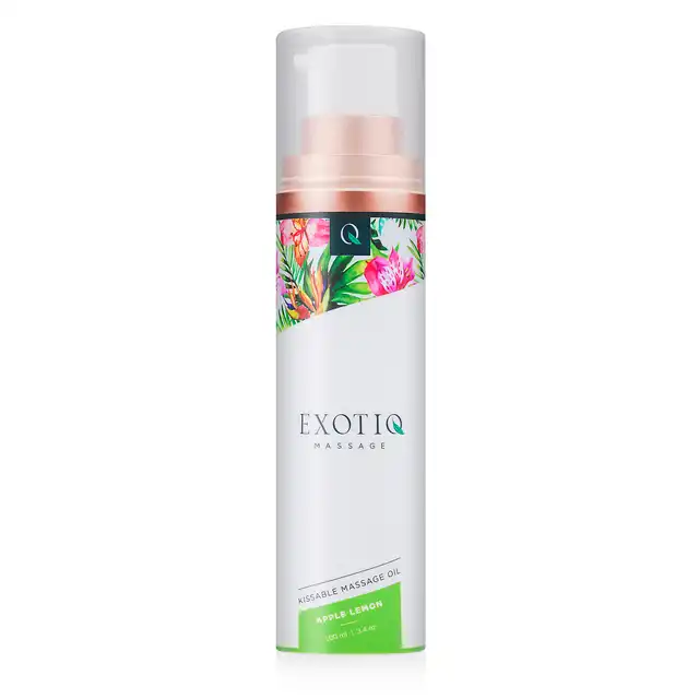 Exotiq - Massage Oil Sensual Apple Lemon. Zapachowy jadalny olejek do masażu ciała o rześkim zapachu cytryny i jabłka