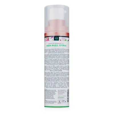 Exotiq - Massage Oil Sensual Basil Citrus. Cudowny aromatyzowany olejek do masażu o świeżym zapachu cytrusów w połączeniu z bazylią