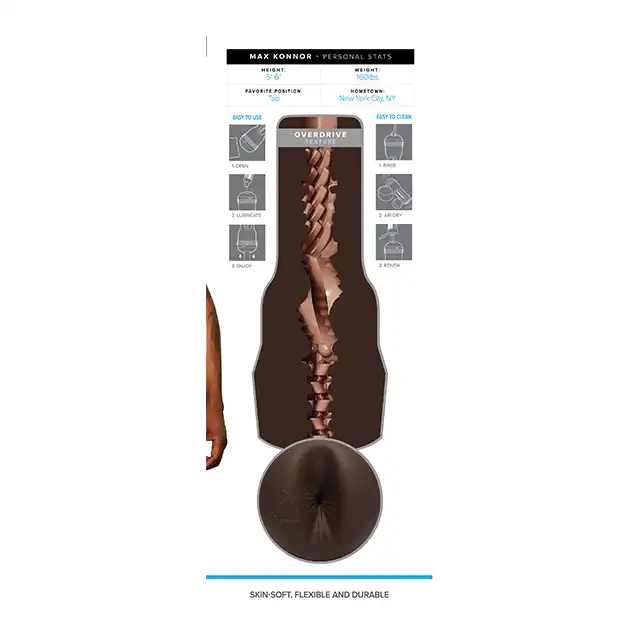 Fleshjack Boys - Max Konnor Overdrive. Masturbator klasy premium w poręcznym kubeczku. Świetne odwzorowanie anusa Maxa, realizm klasy światowej