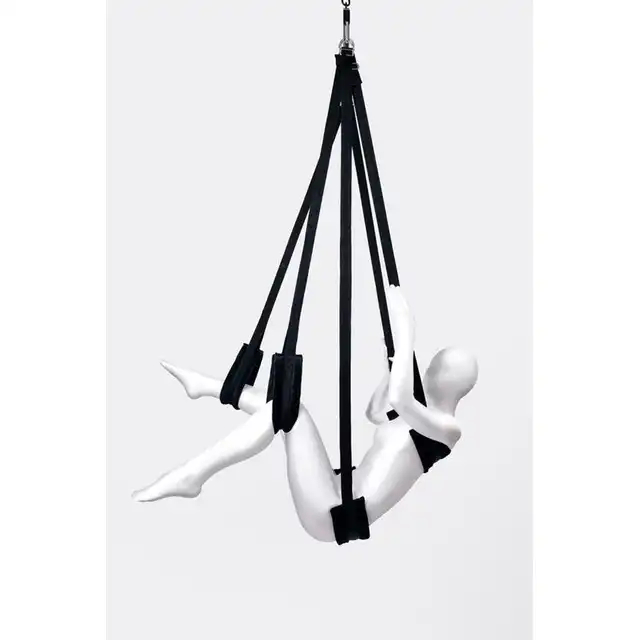 Toyfa - Anonymo Sex Swing Velvet Black. W pełni regulowana huśtawka erotyczna. Wnieście się wspólnie w przestworza przyjemności