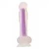 RADIANT SOFT SILICONE GLOW IN THE DARK DILDO MEDIUM PURPLE