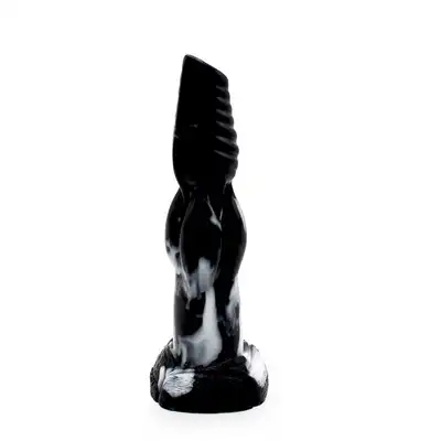 Kiotos Monstar - Beast 11. Dildo w kształcie penisa kosmity. Prążkowane, nieregularne. 25,5 cm długości, 6 cm średnicy