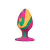 Calexotics - Cheeky Large Tie-Dye Plug - silikonowy, gładki korek analny z oryginalną kolorystyką