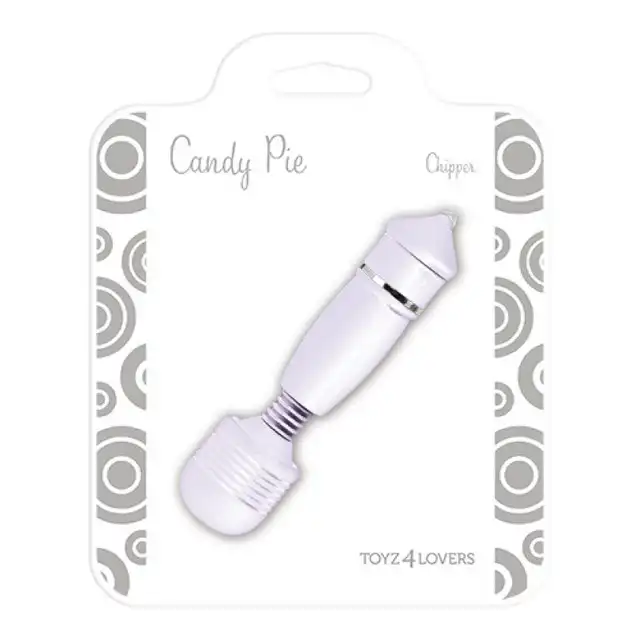 Candy Pie - Chippers. Wibrator magiczna różdżka w mini rozmiarze, elastyczna główka. Świetny stymulator łechtaczki i innych miejsc erogennych. 