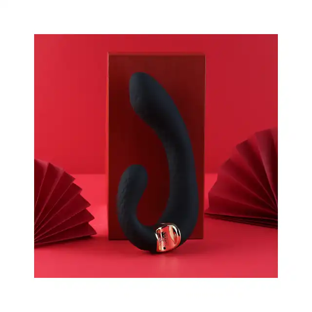 Shunga - MIYO - Intimate massager black - luksusowy wibrator do perfekcyjnej stymulacji punktu G oraz łechtaczki! Wyjątkowo cichy