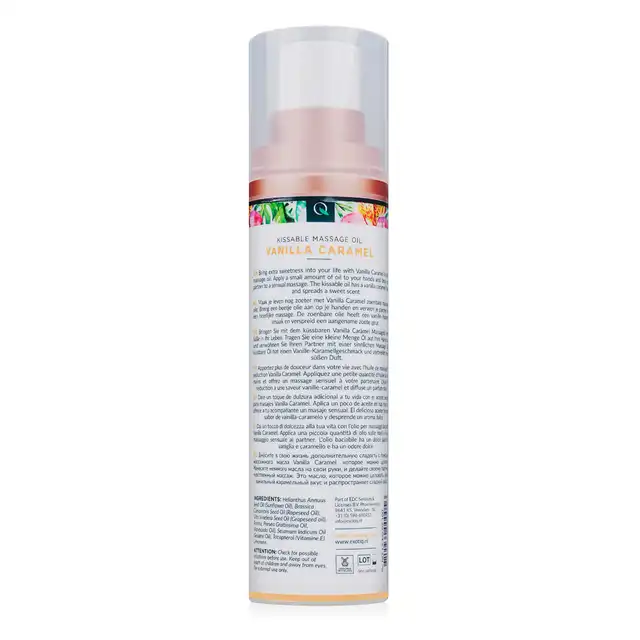 Exotiq - Massage Oil Sensual Vanilla Caramel. Zapachowy olejek do masażu ciała. Cudowne połączenie aromatyczne - wanilia i karmel