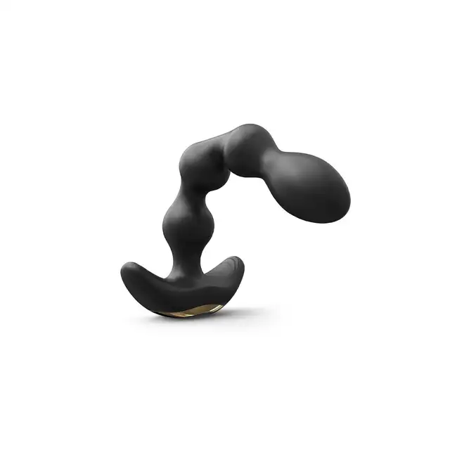 Dorcel - Flexi Balls - Anal Vibrator with Remote Control - Black - wibrator analny z koralikami i zdalnie sterowanym pilotem 