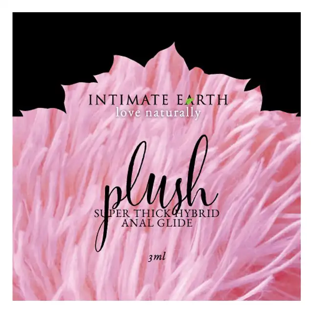 Intimate Earth - Plush Anal Gel 3 ml. Próbka gęstego wodno-silikonowego analnego lubrykantu z lukrecją 