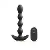 Dorcel - Flexi Balls - Anal Vibrator with Remote Control - Black - wibrator analny z koralikami i zdalnie sterowanym pilotem 