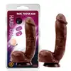 Chisa - Hard On Brown 22 cm. Realistyczne brązowe dildo o niesamowitych teksturach i dużych jądrach. Mocna przyssawka. 