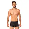 Obsessive - Boldero Boxer Black L/XL- klasyczne czarne bokserki z elementami intrygującej siateczki. Nowość wśród bielizny dla mężczyzn