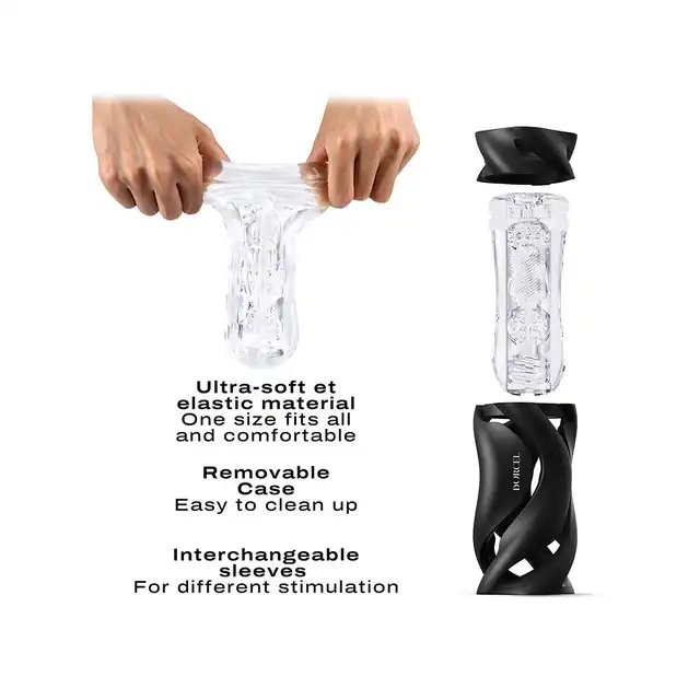 Dorcel - Deep Blow. Zupełnie wyjątkowy nowoczesny masturbator męski. Ergonomiczna obudowa i wymienny ultra miękki rękaw stymulujący
