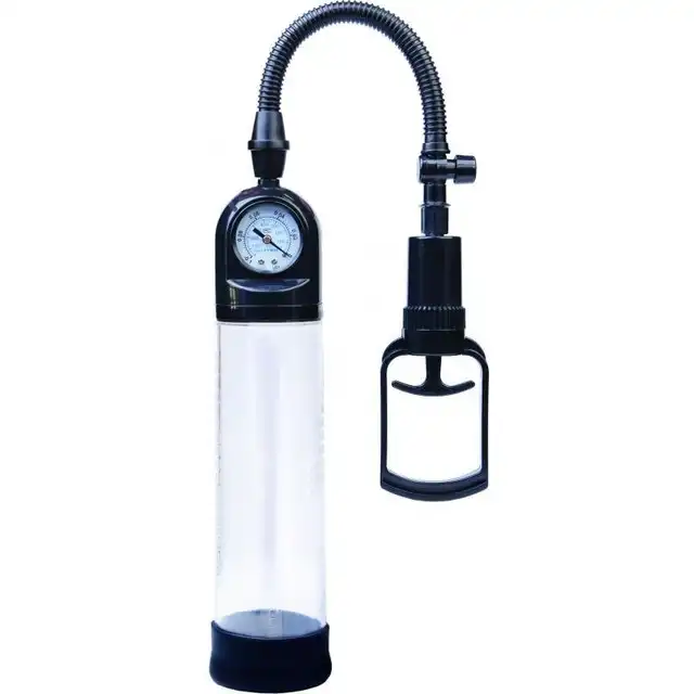 A-Toys - Vacuum Pump. Wygodna pompka próżniowa do penisa. Przezroczysta tuba, linijka i całkowita kontrola nad powiększeniem penisa