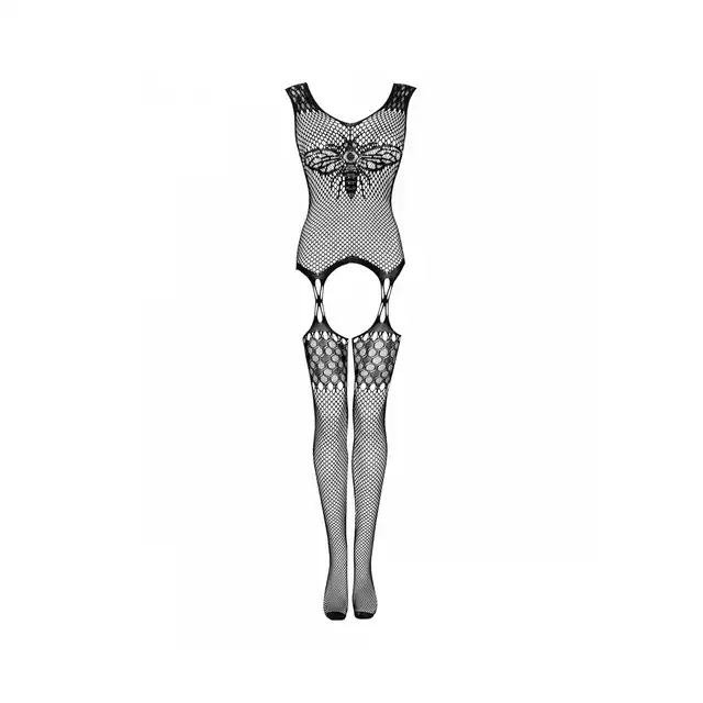 Obsessive - G323 Bodystocking S/M/L - pełen kuszącej słodyczy bodystocking z głębokim dekoltem 