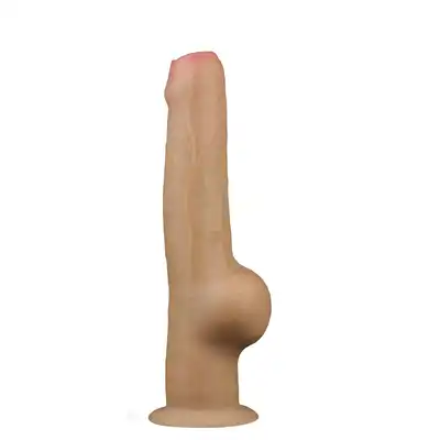 LoveToy - Nature Cock 11". Ultra realistyczne silikonowe dildo z super mocną przyssawką. Wykonane przy pomocy technologii Dual-Layered