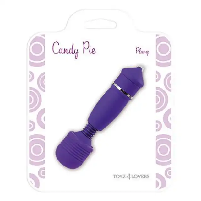 Candy Pie - Plump. Wibrator magiczna różdżka w mini rozmiarze, elastyczna główka. Świetny stymulator łechtaczki i innych miejsc erogennych. 