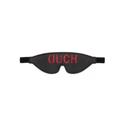 Bonded Leather Eye-Mask ""Ouch"" - With Elastic Straps