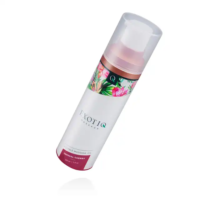 Exotiq - Massage Oil Sensual Cherry. Aromatyzowany olejek do masażu o wyjątkowym i subtelnym zapachu słodkiej wiśni