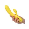 Calexotics - California Dreaming - San Diego Seduction Yellow - wibrator z króliczkiem. Końcówka z ruchem pulsacyjnym do perfekcyjnej stymulacji punktu G 