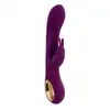 7Candy - Grip Hot Rabbit Purple. Wibrator do punktu G z króliczkiem do łechtaczki. Elegancki odcień fioletu z dodatkiem złota 