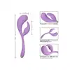 Calexotics - Elle Liquid Silicone Dual Flicker Purple - wibrator premium o ergonomicznym kształcie z wyjątkowym króliczkiem do stymulacji