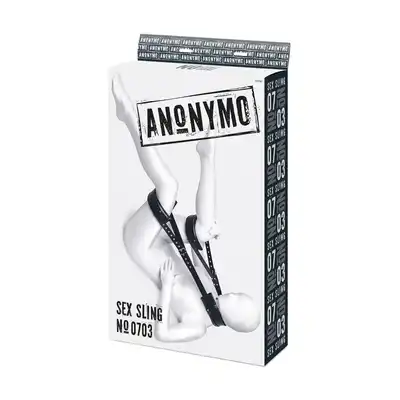 Toyfa - Anonymo Fixing Sling. Idealne ograniczenie nóg. Całkowita wygoda, miękki pasek za kark oraz regulowane zapięcia na nogi