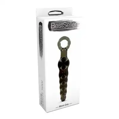 Bestseller - Worm Grey. Dildo analne z komfortowym uchwytem. Odkryj stopniową i wygodną penetrację ze stopniowo profilowaną powierzchnią