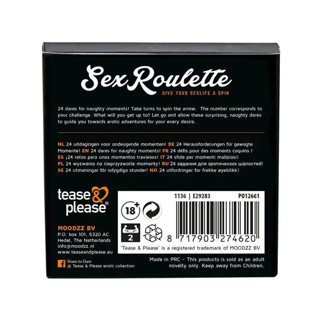 Sex Roulette - Naughty Play. Erotyczna ruletka z wyzwaniami dla dwojga. Rozpalcie w sobie niegrzeczną zmysłowość