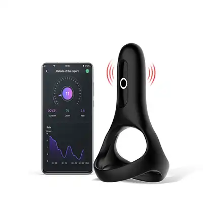 Magic Motion - Rise Smar Cockring. Interaktywny wielofunkcyjny pierścień na penisa do podwójnej penetracji. Sterowany na aplikację. 