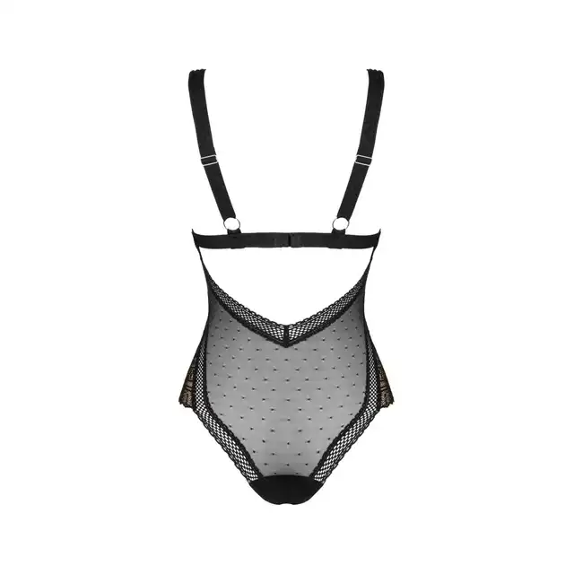 Obsessive - Estiqua body M/L - kobiece body z siateczki ze zmysłowo odkrytymi plecami