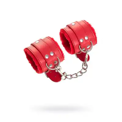 Toyfa - Anonymo Handcuffs Red. Ponadczasowe kajdanki na nadgarstki w kolorze krwistej czerwieni. Przekonaj się, że zniewalanie to czysta przyjemność
