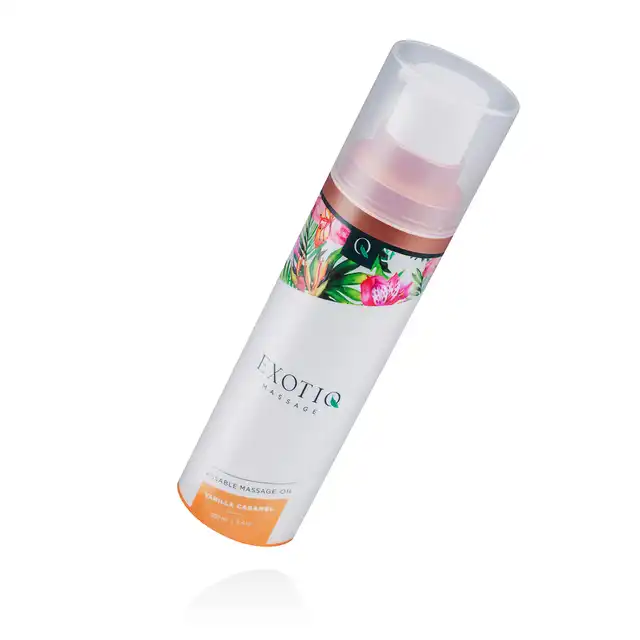 Exotiq - Massage Oil Sensual Vanilla Caramel. Zapachowy olejek do masażu ciała. Cudowne połączenie aromatyczne - wanilia i karmel