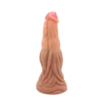 Kiotos Monstar - Beast 29. Monstrualne cieliste dildo w kształcie penisa humanoidalnego potwora. 27,5 cm długości, 8,5 cm średnicy