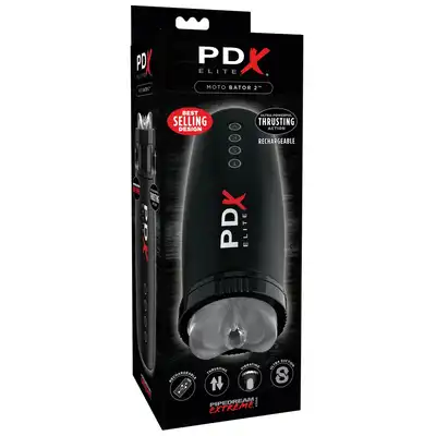 PDX Elite - Moto Bator 2. Nowoczesny masturbator z funkcją ssania, ruchu posuwistego i wibracji. Imitacja seksu oralnego