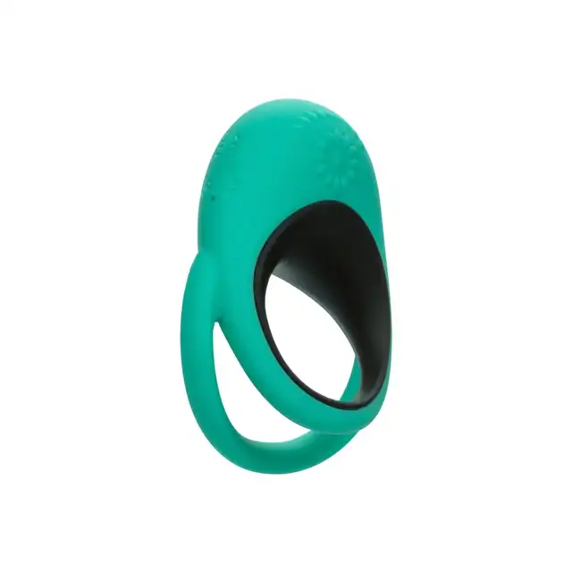 Calexotics - Link Up Remote Alpha Ring Green - podwójny ring na penisa i jądra. Zdalnie sterowany pilot