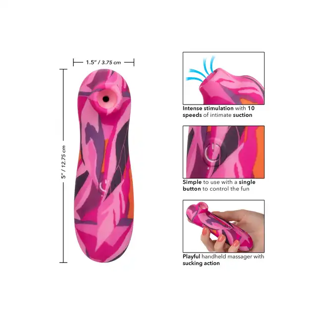 Calexotics - Suck Buddy. Wibrator ciśnieniowy z 10 funkcjami orgazmicznej przyjemności. Jedyny w swoim rodzaju design i specjalnie wyprofilowana końcówka do stymulacji łechtaczki