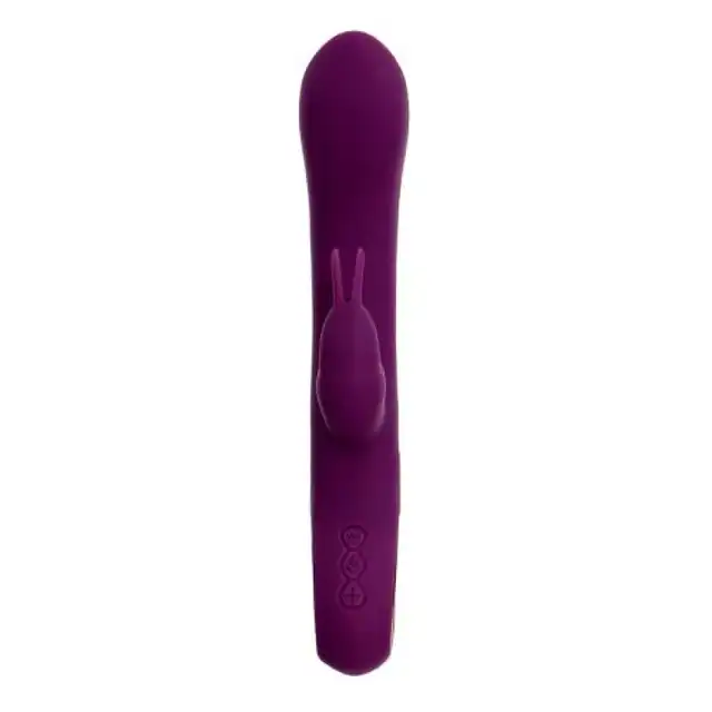 7Candy - Grip Hot Rabbit Purple. Wibrator do punktu G z króliczkiem do łechtaczki. Elegancki odcień fioletu z dodatkiem złota 