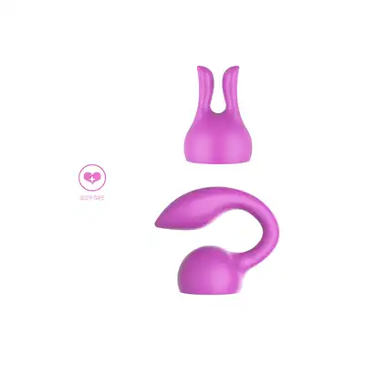 Xocoon - Attachments Personal Massager. Zestaw 2 silikonowych nakładek na magiczną różdżkę. Do łechtaczki i punktu G